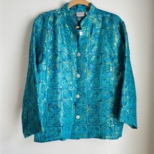 Chico's Teal button down blazer